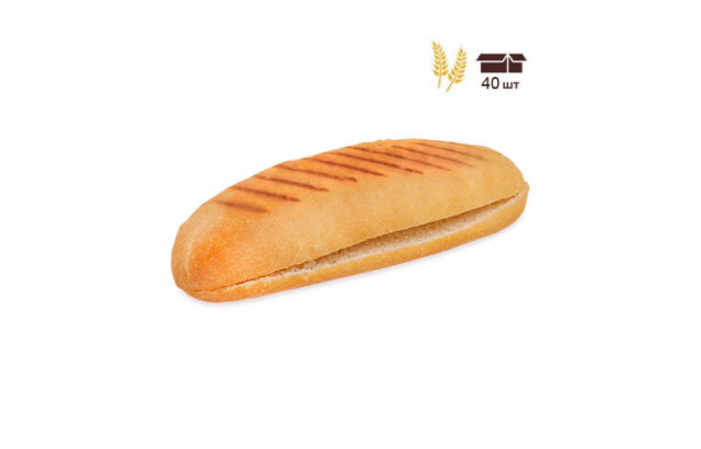 Hot dog potato bun Mr.Grill (with a cut), 80g. 40 pcs/box, image №