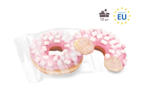 Marshmallow Donut, Individually Packaged, Dream Sweets™ 12 pcs/box, image №