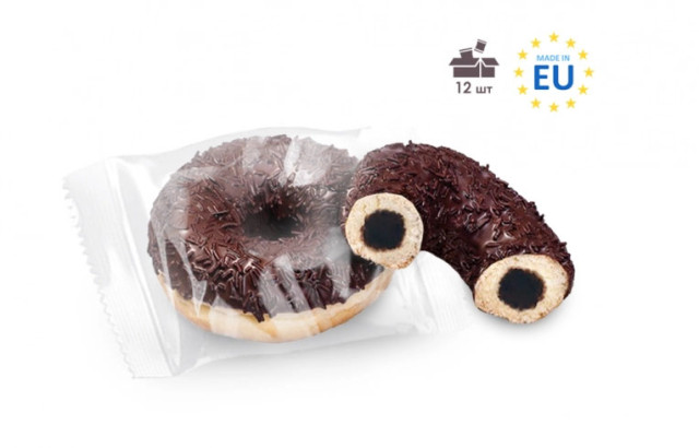 Triple Chocolate Donut, Individually Packaged, Dream Sweets™ 12 pcs/box, image №